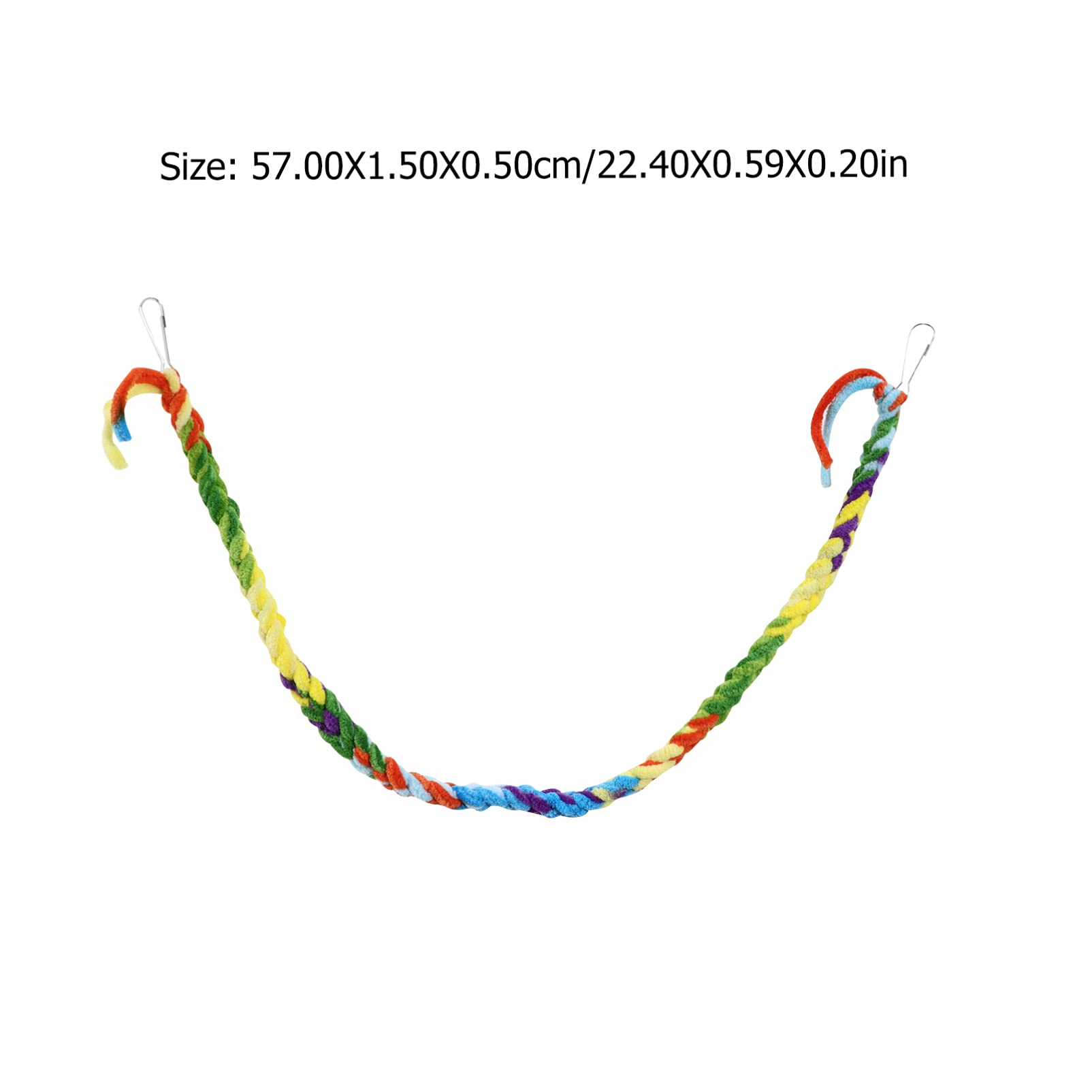 FONDOTIN 6Pcs Bird Perch Stand Cotton Rope Swings for Parrots Colorful Climbing Easy Install Cage Accessories for Birds to Swing Play and Chew