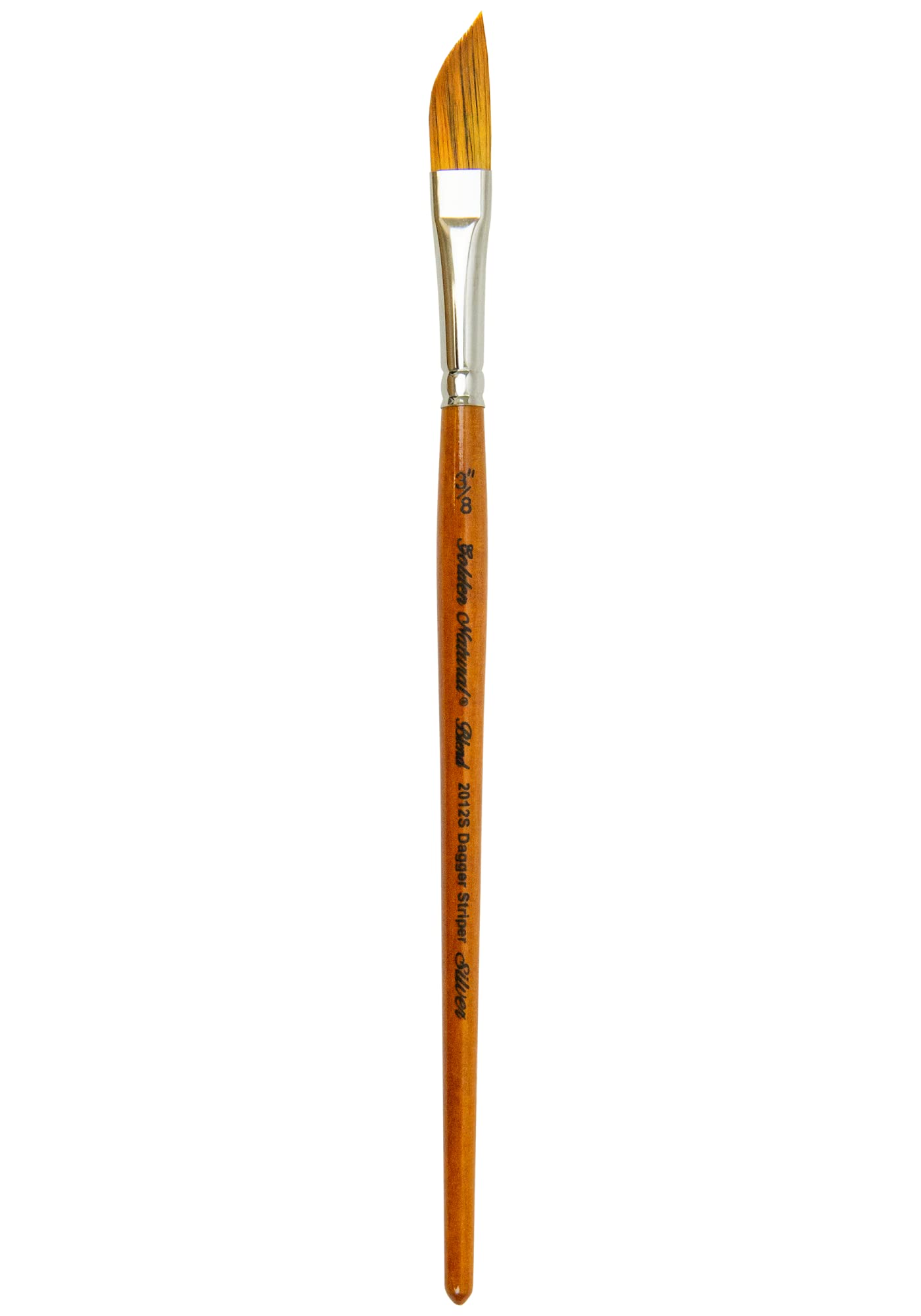 Silver Brush Limited 2012S-3/8in Golden Natural Professional Dagger Striper Brush, Natural and Synthetic Blend Filament Watercolour, Acylic and Oil Paint Brush, Size 3/8 Inch, Short Handle