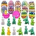 Uova di Pasqua, Hilloly 12 PCS Giocattoli Pasquali Conigli e Pulcini Pasqua Addobbi Sorpresa Giocattoli Uova di Pasqua Colorate Riempibili per Decorazione per Feste Regali Caccia alle Uova di Pasqua