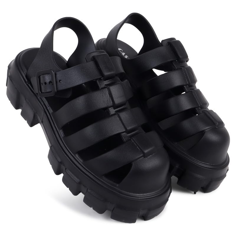 CASSIEY Latest Fashionable Comfortable & Lightweight Womens Heeled Clogs/Sandals with Adjustable Back Strap for Adult | Stylish & Anti-Skid |Waterproof Heel Sandals for Girls/Ladies- Black (B0DF2Y1T9P) Amazon Price History, Amazon Price Tracker