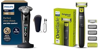 Philips World's No.1 Electric Shaver for Man + OneBlade Turbo2X Face & Body Trim, Edge, Shave (Combo Pack of 2)