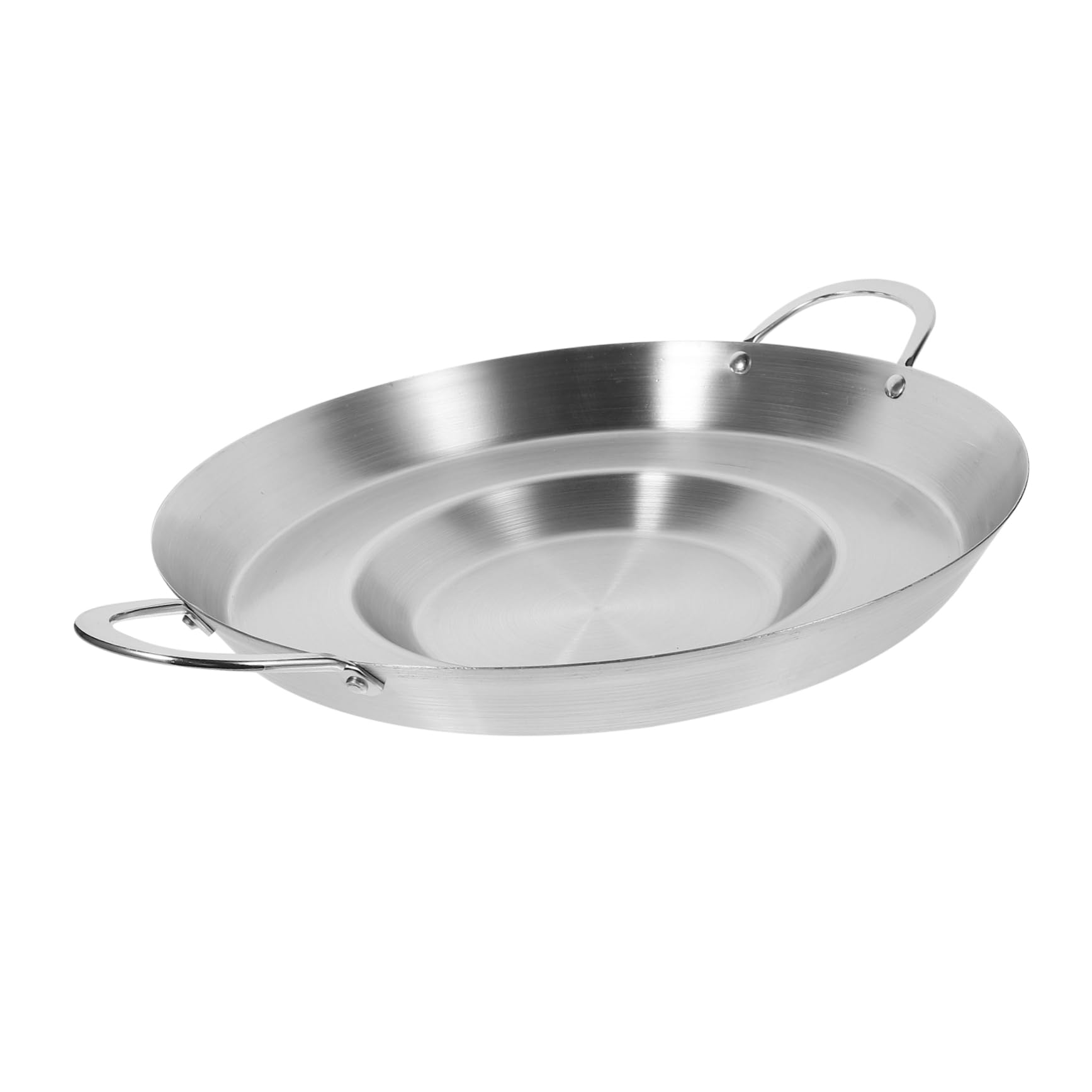 ABOOFAN Stainless Steel Flat Frying Pot Practical Deep Fryer for Bbq Potatoes and Eggs Smooth Bottom for Even Heat Distribution Convenient Kitchen Tool