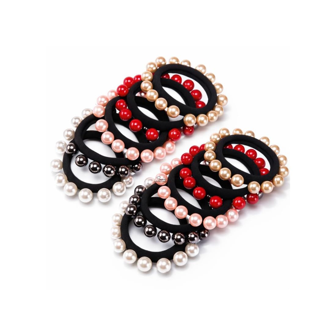 Premium Rubber Bands for Women and Girls | Ponytail Holders | Hair Accessories for Women and Girls (Pack of 4Pcs)