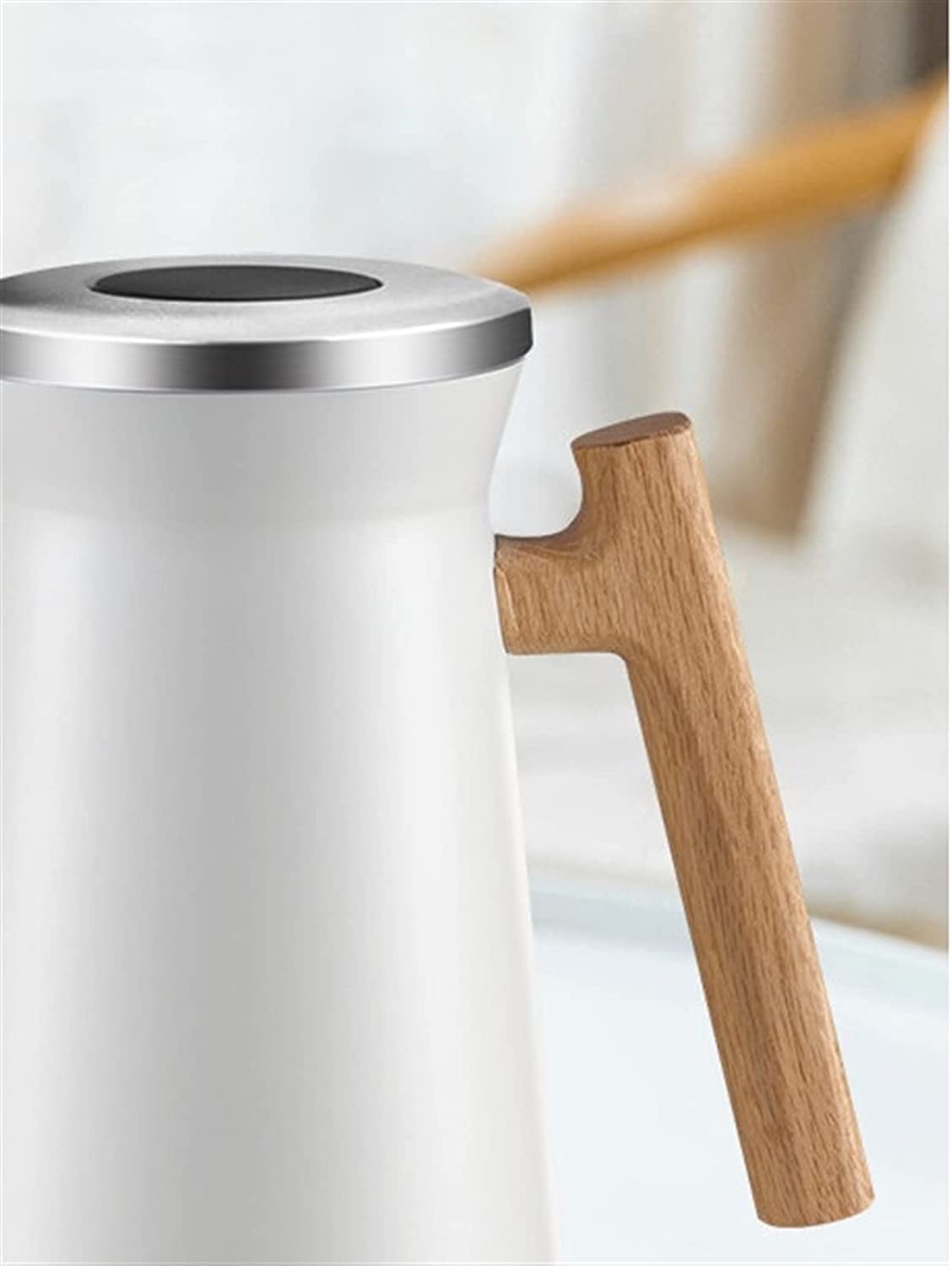 Perkolator Kaffeekanne Edelstahl tragbare Haushaltsisolierkaffeekanne Handbrauen Thermoskanne Wasserkocher Barista Geräte Kaffeezubehör (Color : Svart)