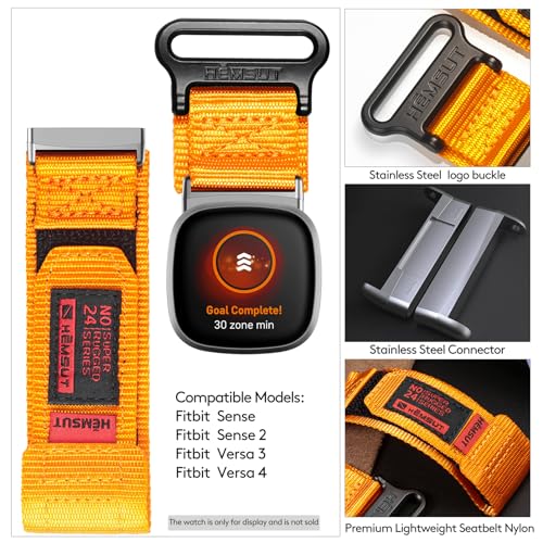 Correa para Fitbit Versa 3/4 y Sense estilo militar nylon miniatura 5