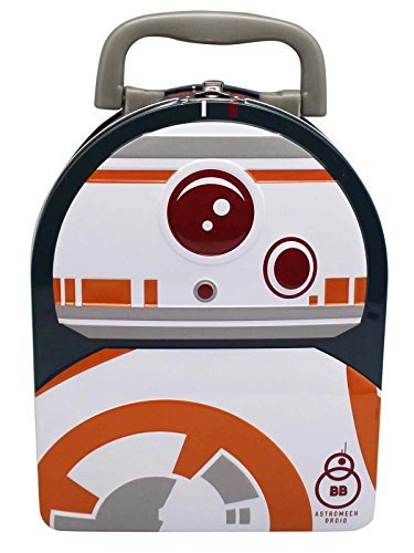 Disney Star Wars: The Force Awakens Embossed BB-8 Cover Tin Lunch Box Grey, Orange, White