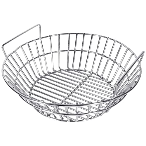 Charcoal Ash Basket for Large Big Green Egg Kamado Classic Pit Boss Louisiana Grills Primo Kamado and Large Grill Dome - Heavy Duty Stainless Steel