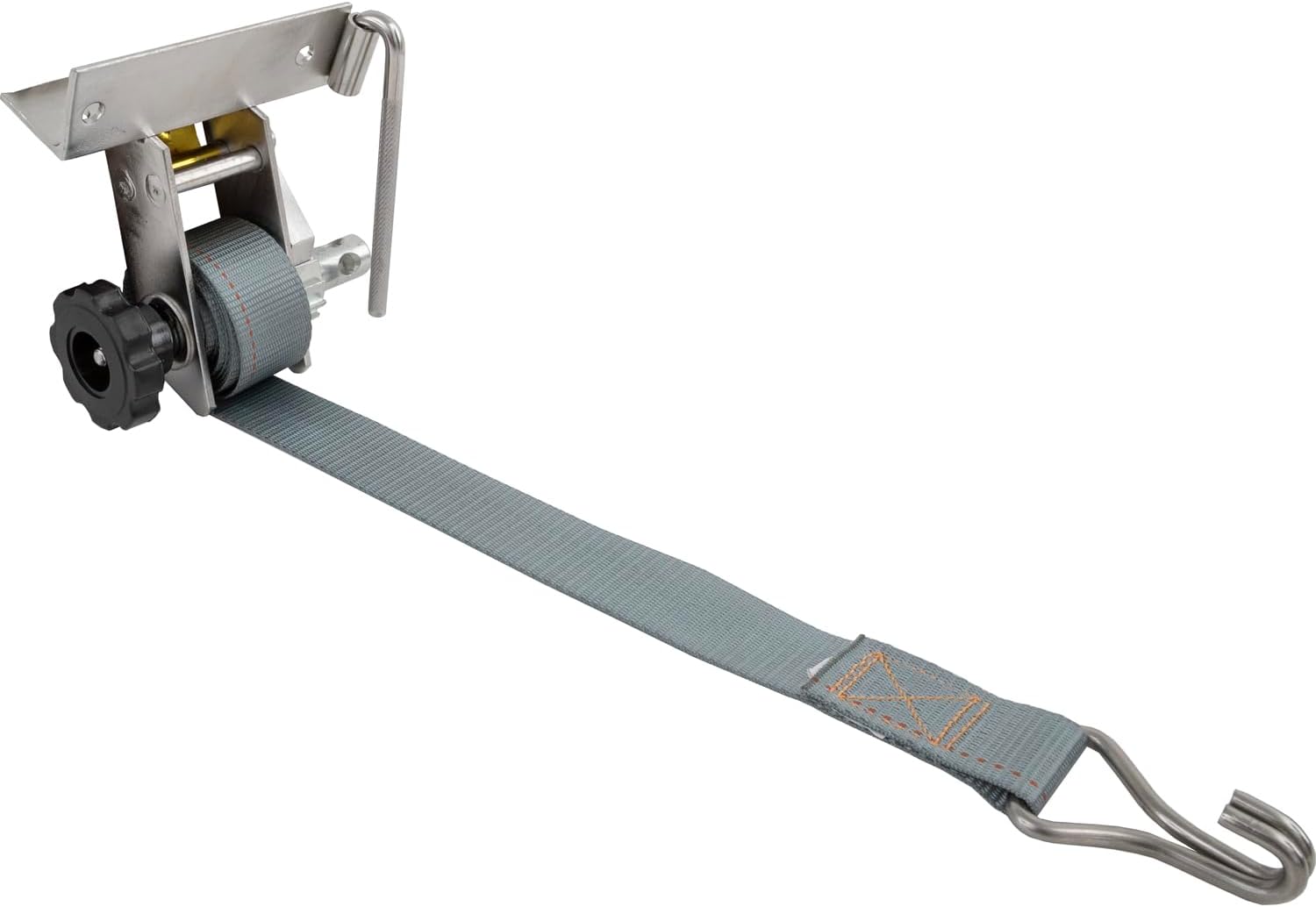 Buyers Products 5480006 Square Tube Ladder Rack Rachet Strap, Stainless Steel, 2 Pack, 7ft x 1-1/2 in, Double J Hook, Ladder Rack Straps, Pickup Truck Contractor Rack, Pickup Truck Cargo Accessories - Image 3