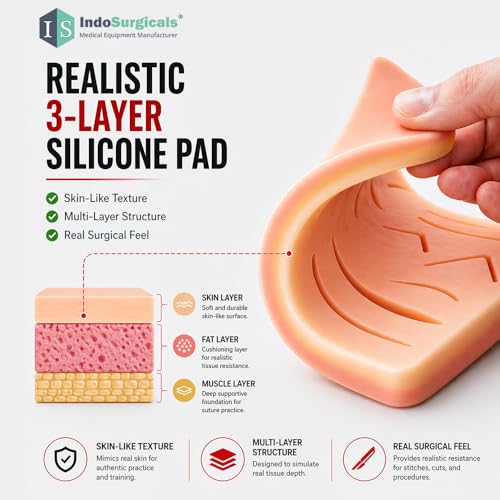 Image of IS IndoSurgicals Suturing Practice /Training Kit with Silicon Pad for Students