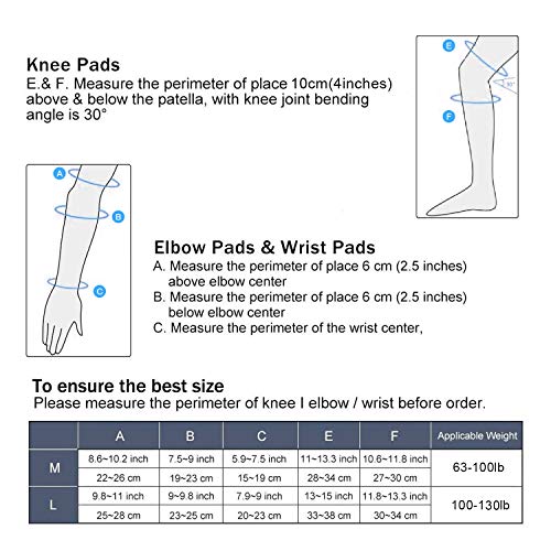 image for sphaiya Youth/Adult Protective Gear Set Knee Pad Elbow Pads Guards Pro