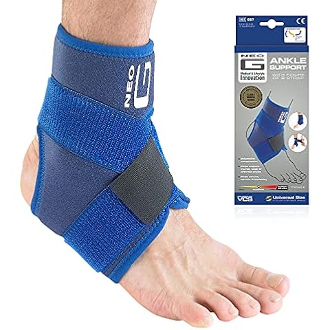 Neo-G Ankle Brace with Figure of 8 Strap – Neoprene Ankle Brace for Ligament Damage, Arthritis, for Sprained Ankle, Weak Ankles – Class 1 Medical Device - One Size Cover