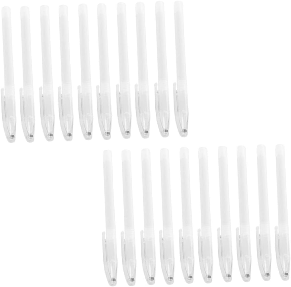 Transparent Empty Pen Shells Pack of 100 Ergonomic Lightweight Pen Tubes Compatible with Gel Ink Refills for School Office and Student Stationery