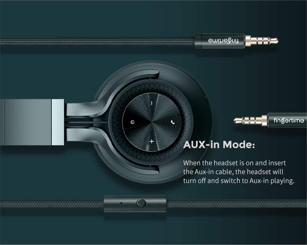 Cuffie con Cancellazione del Rumore ANC Wireless On-Ear/Over-Ear, Cuffie Pieghevoli Bluetooth 5.0 con Microfono, Suono Hi-Fi Lossless, Riproduzione Bluetooth 28 Ore, Isolamento Acustico,Verde