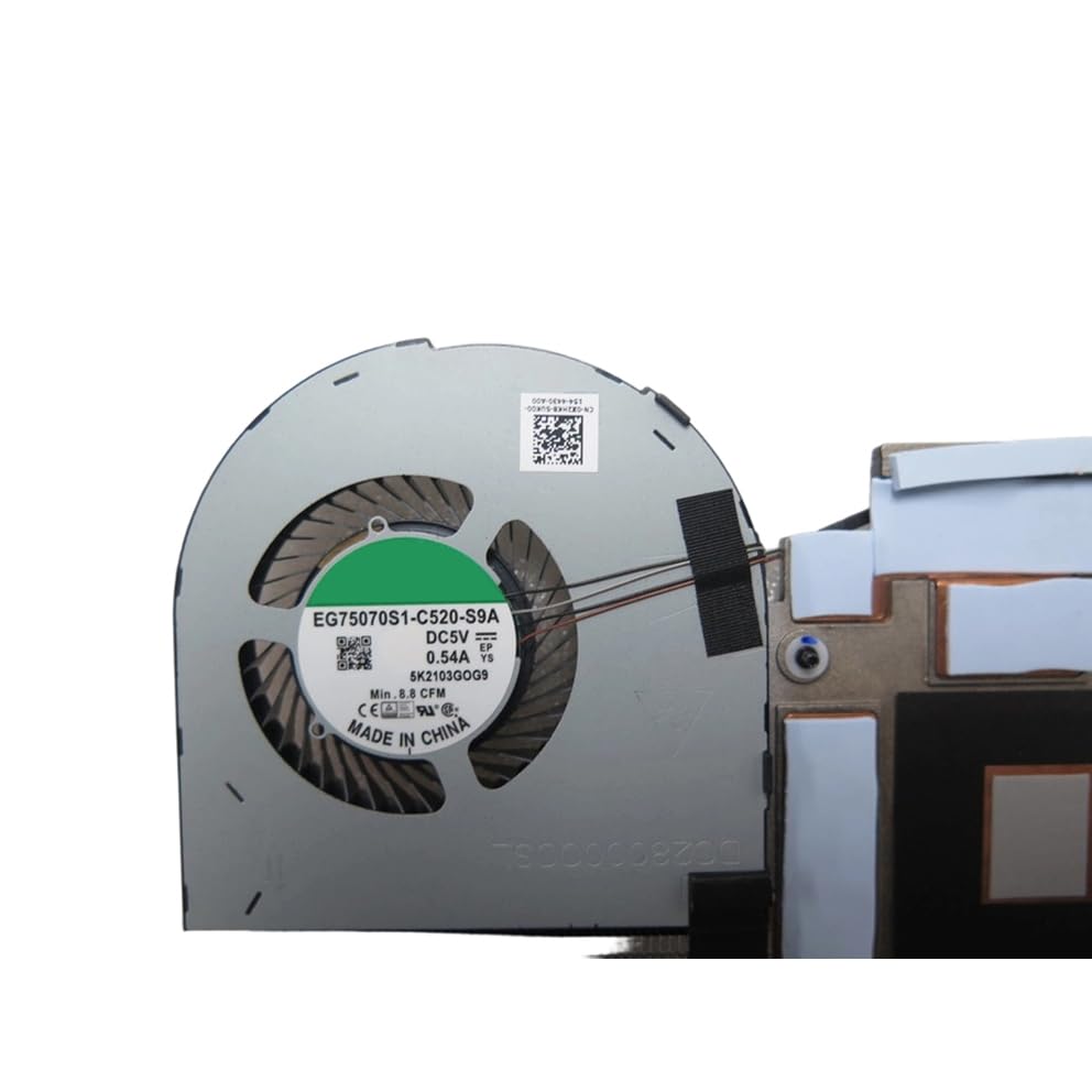 FRUPART New for DELL Precision 7550 FDX50-PQ 03XNJY 3XNJY AT2V7005ZAL Laptop Heatsink&Fan