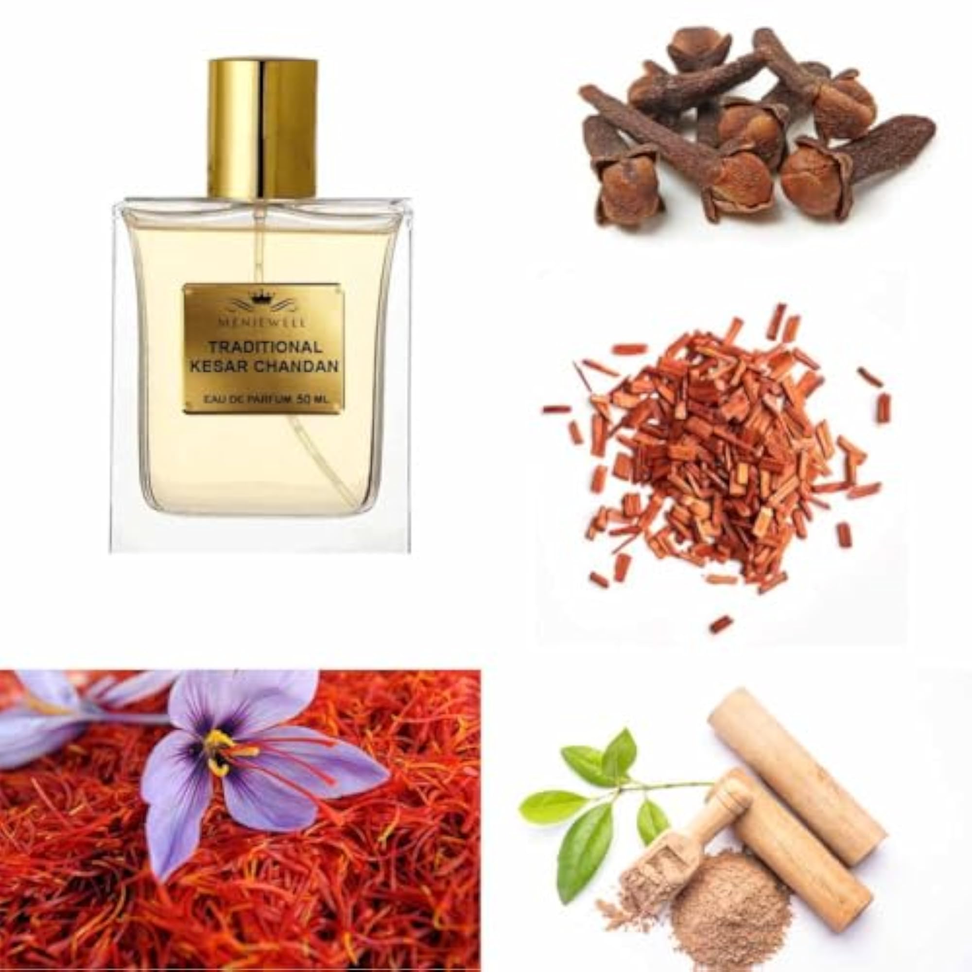 Indian Traditional Kesar Chandan Eau De Parfum, 50 ml