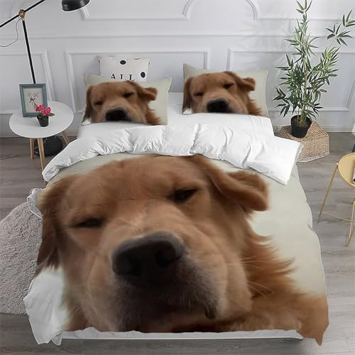 Housse de couette double chiots en microfibre 200x200cm avec 2 taies - 6