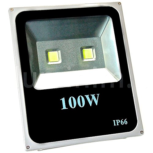 Refletor Holofote LED 100w Branco Frio Jardim Fachada