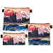 Designer Lunch Baggies by ART OF LUNCH for Men & Women, Boys & Girls, Fashionable, Reusable, Snack & Sandwich Bags w Zipper - Design by Kijiermono (Portugal) - Storms over Keiisino