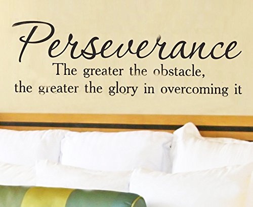 hommay PVC Stickers Muraux Proverbe décoré Endurance Salon ou chambre à coucher Salles de classe papier peint photo maison 91,4 cm x30.5 cm