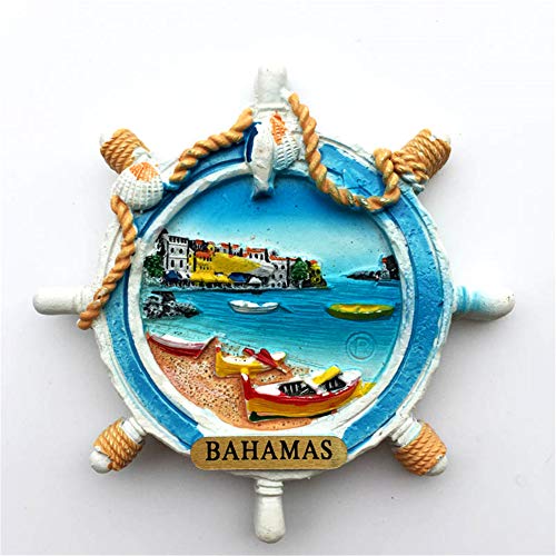 Imán decorativo Bahamas 3D de resina artesanal miniatura 1