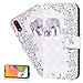 Produktbild LEMAXELERS Galaxy A70 Hülle,Samsung Galaxy A70 Handyhülle Glitzer 3D Blumenelefant Flip Case PU Leder Cover Magnet Schutzhülle Ständer Handytasche für Samsung Galaxy A70,CY Flower Elephant