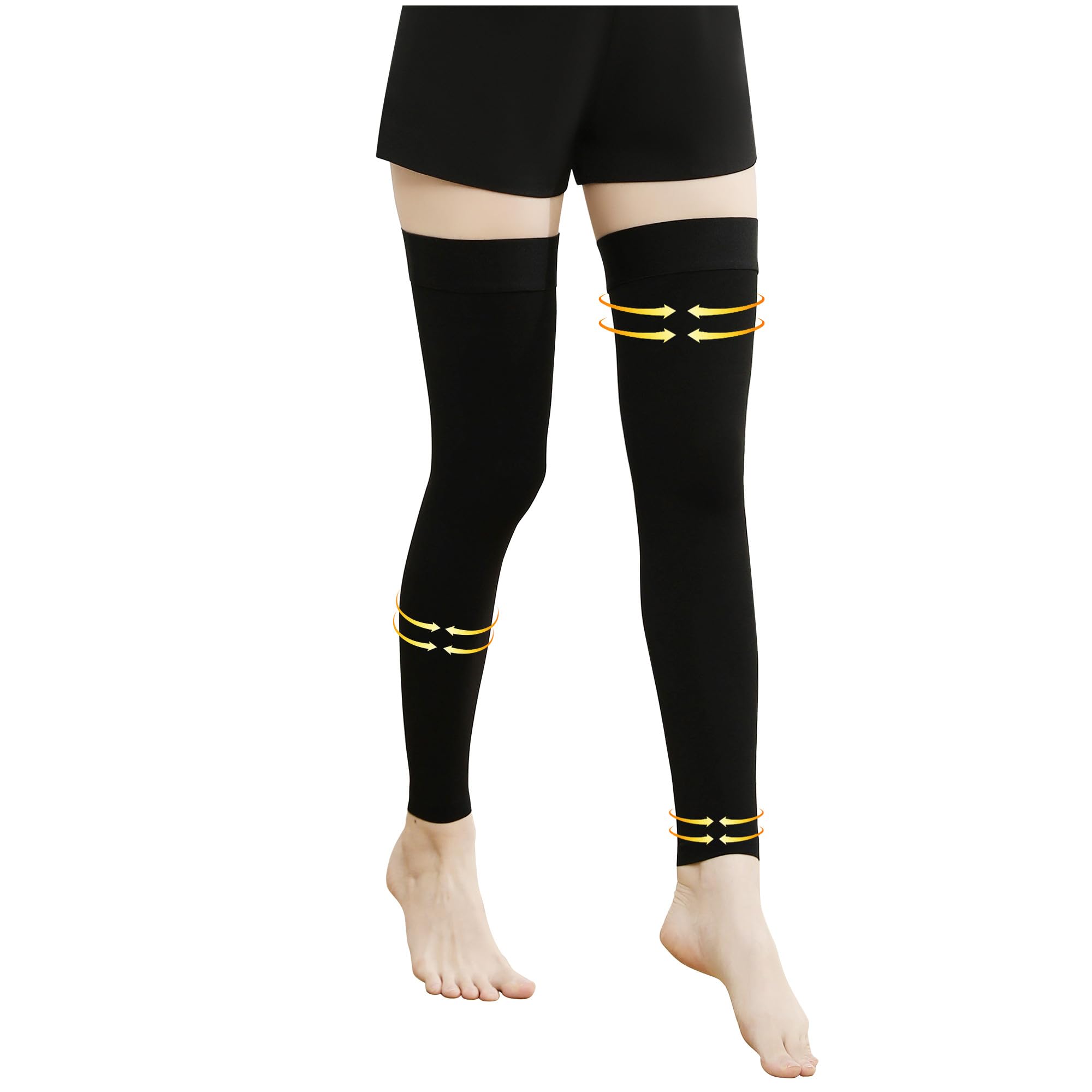 Myshear Thigh High Compression Stockings Footless