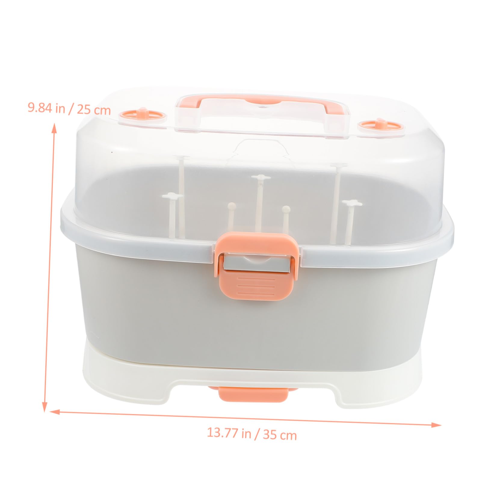 Große Babyflaschen Aufbewahrungsbox aus Pp für Reisen und Outdoor | Milchflaschenbehälter mit Großer Kapazität, Ordnung für Schnuller und Zubehör, Praktischer Transport