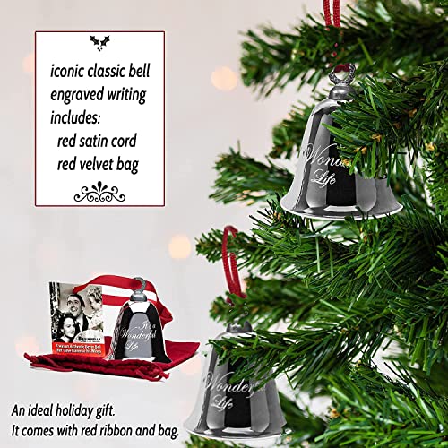 Bevin Bells It’s A Wonderful Life Silver Plate Christmas Tree Ornament #TOP3