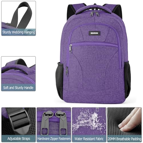 Image of BIKROD Backpack for Girls Women, School Backpack for Teen Boys, Lightweight Casual High School Bookbag, Daily-use Travel Laptop Backpack Fits 15.6 Inch Notebook