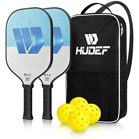 Pickleball Paddles, Pickleball Paddles for Begineer and Professional, Fiberglass Surface with 2 Pickleball Paddles 4 Pickleball Balls 1 Pickleball Bag, Gifts for Men Women Cover
