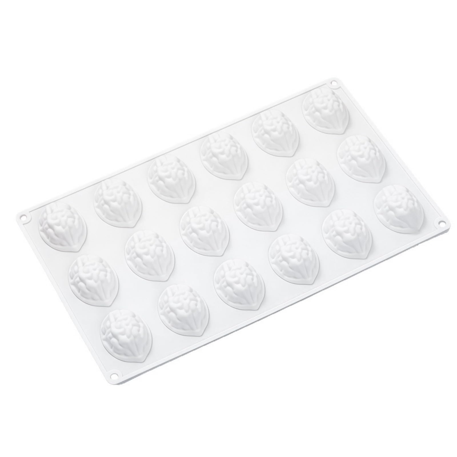 Xinsheinelry 18 Cavity Walnuts Mold Silicone Baking Mold for Cakes Puddings and Chocolates Desserts Making Easy Demolding Design Homemade Desserts