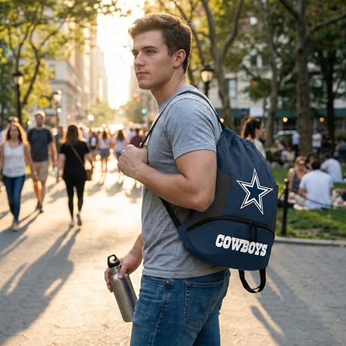 Image of NFL Dallas Cowboys Cinch Bag - Standard Logo Drawstring Backpack