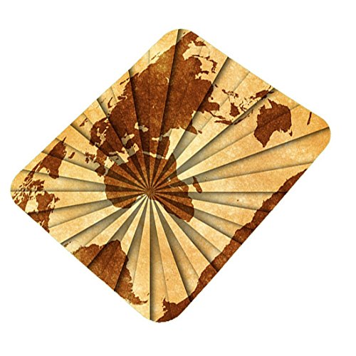 Image of World Map Design Printed Rubber Base Mat Finish Mouse Pad for PC /Laptop - Multicolor