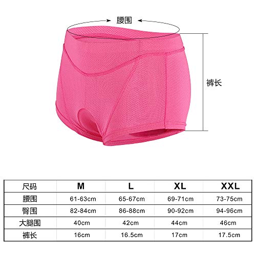 KKmoon Roupa interior feminina de ciclismo calça gel 3D bicicleta acolchoada