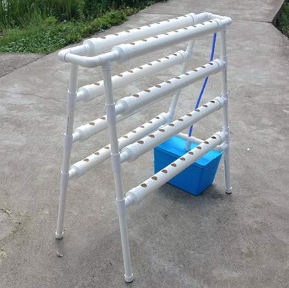 TIRUSS Kit de cultivo hidropônico 72 locais 8 tubos NFT PVC tubo hidropônico casa varanda jardim kit