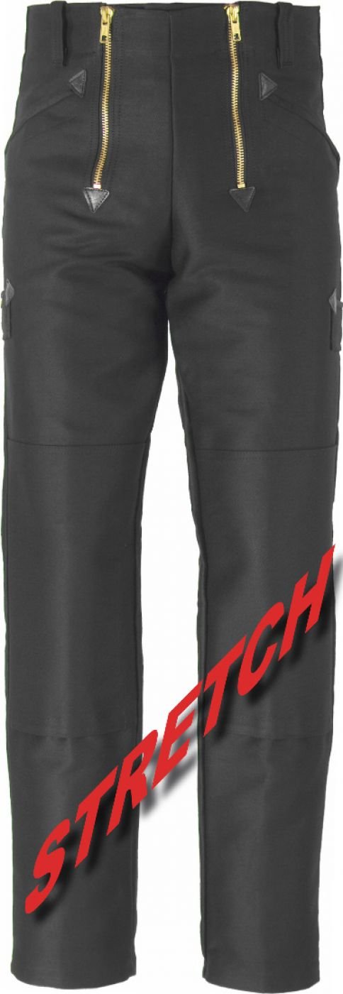 Zunfthose aus Stretch-Pilot schwarz mit Kniepolstertaschen, JOB Grösse 62