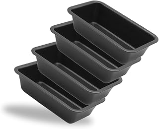 Kit de formas de pão antiaderente retangular preto 25cm x 13cm x 6cm