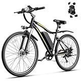 Heybike Electric Bike for Adults, 1200W Peak Brushless Motor, up to 50Miles, 28mph Max Speed Electric Mountain Bike, 480WH Removable Battery Ebike, 27.5'' Tires, 7-Speed and Front Suspension
