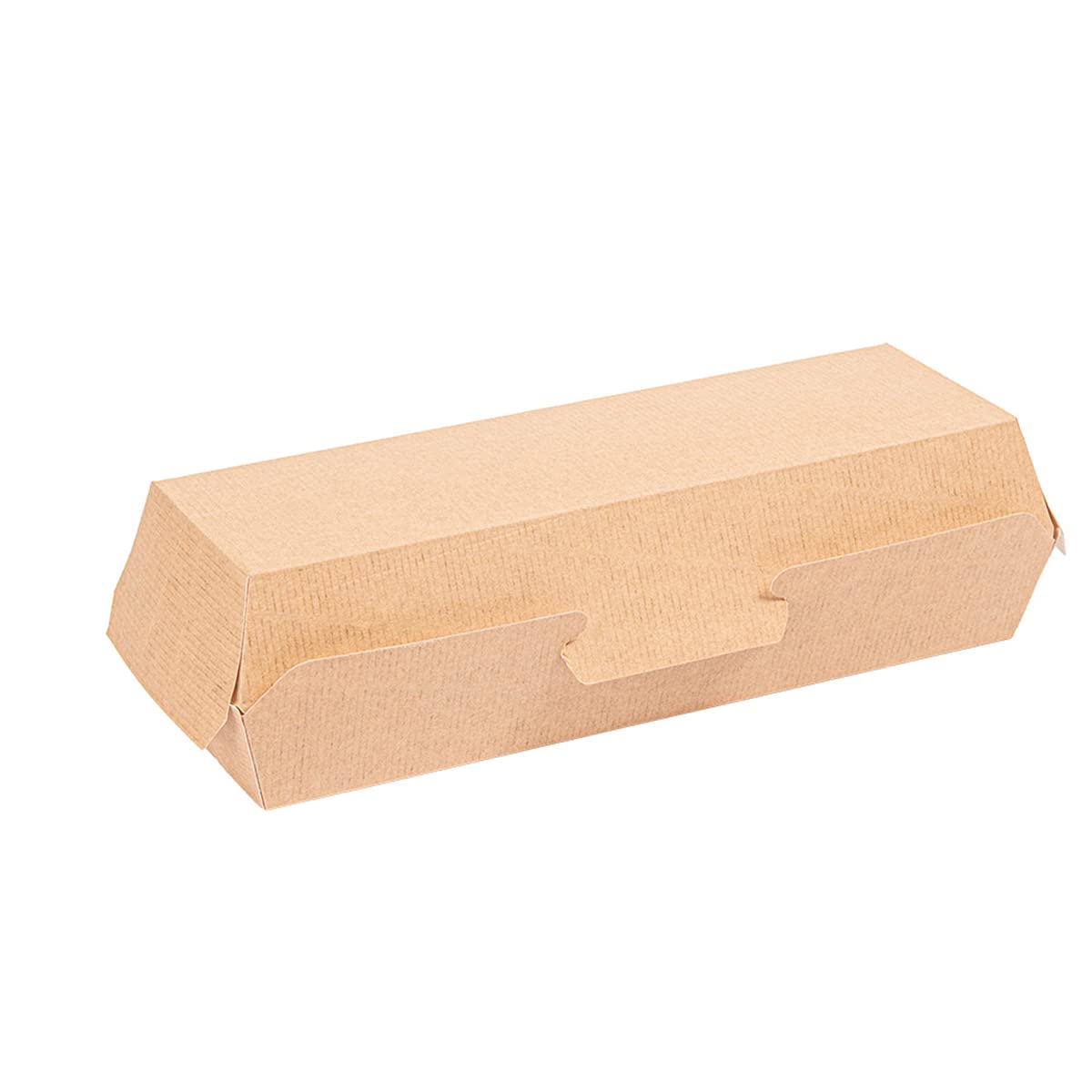 50 Stück Muscheln "Hot Dog" 'Thepack' 220 g/m2 23,2 x 9 x 6,3 cm, natürlich, gewellt, Nano-Micro