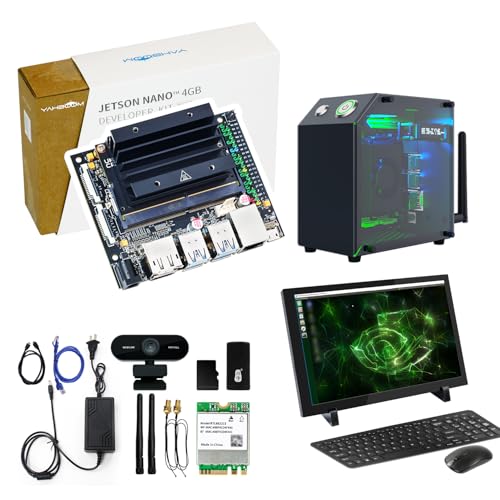 Image of Yahboom Jetson Nano 4GB SUB Develop Deploying OpenClaw Jetson Case, Keyboard, 10.1in Display Suitable for AI Electronic Projects, Mechanical Engineers (Nano SUB, Ultimate Kit)