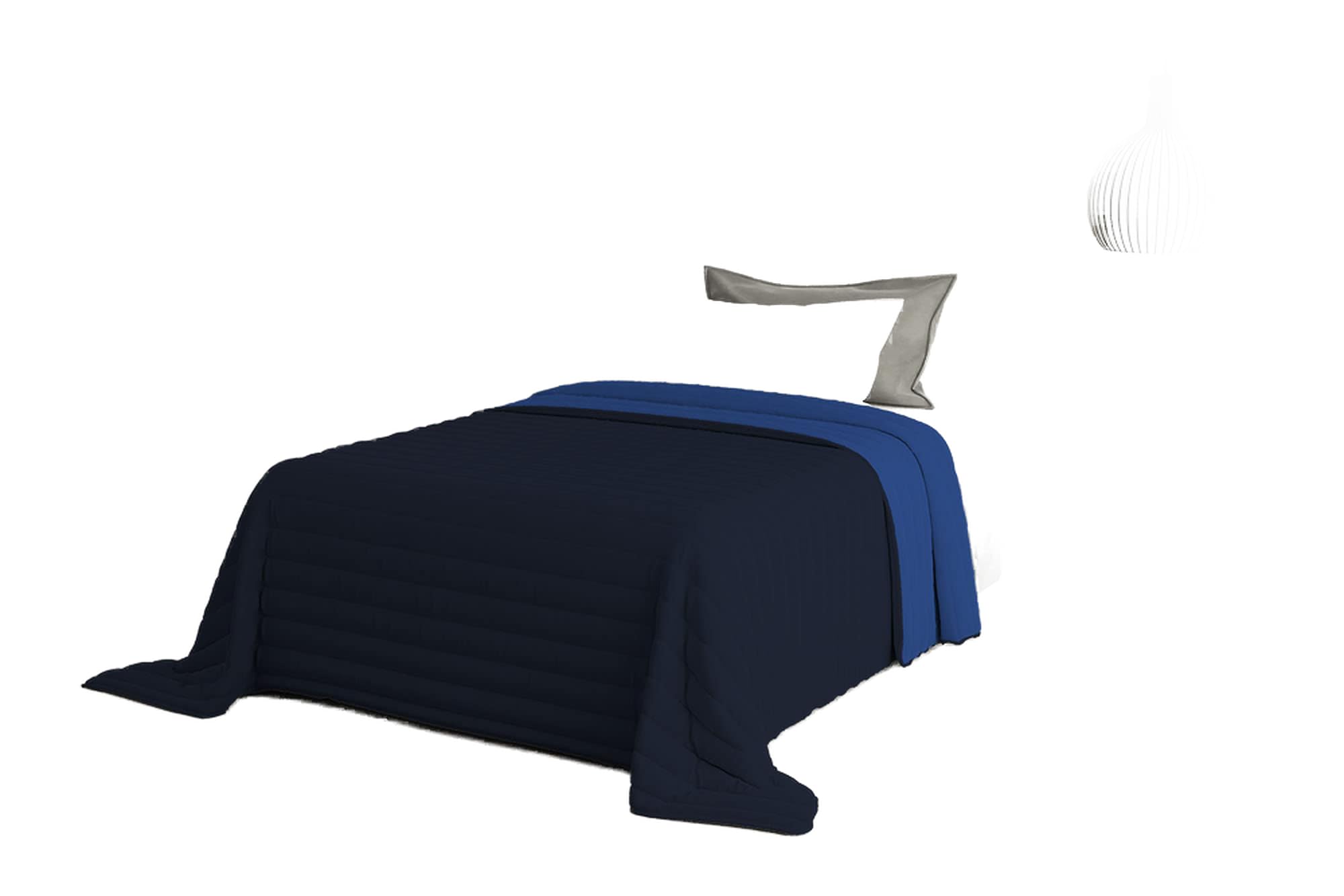 Elegant Italian Bed Linen Single Summer Bedspread 170 x 270 cm blue