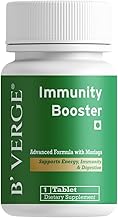 B'VERGE® Moringa Capsules | Organic Moringa Oleifera | Energy, Immunity & Detox Support | 1 Tablet | No Additives, Non-GMO