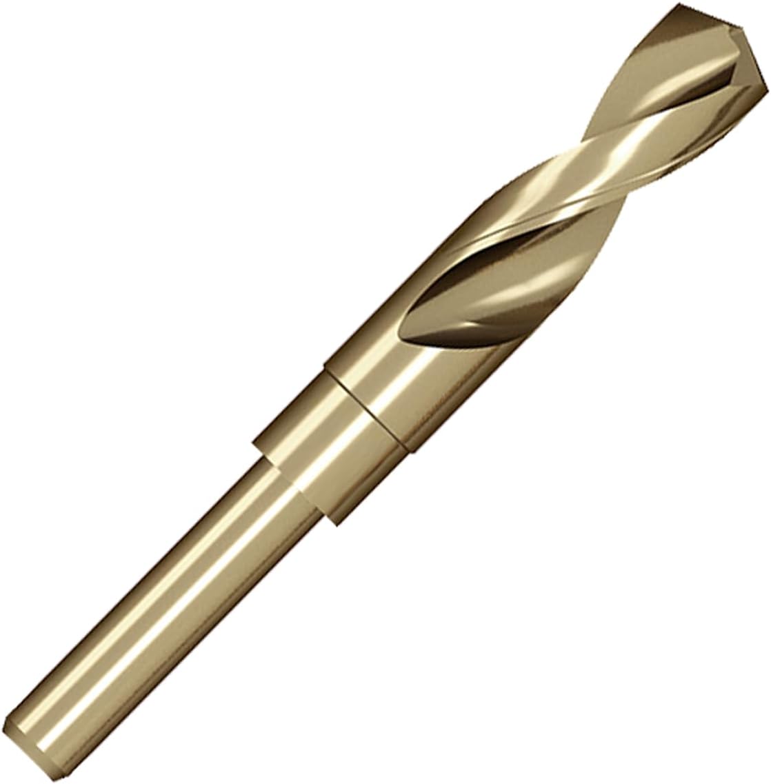 Meccion HSS Cobalt Drill Bit 19mm Reduced Shank Twist Drill Bit for Metal, Stainless Steel, Aluminium, Wood, Plastic, Non-Ferrous Etc.