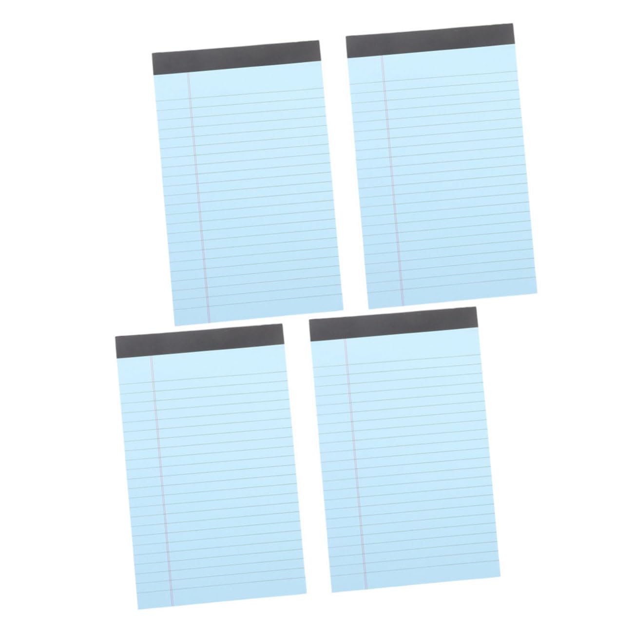 Blocchi per Scrivere Strappabili 4 Pezzi in Carta Blu per Note | Linee Semplici, Portatile, Design Antiscivolo, Formato Compatto per Scuola e Ufficio