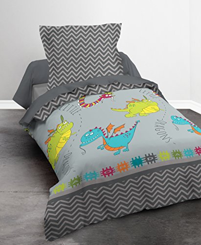 TODAY 013054 Happy Boy Dragons Parure di Letto con...
