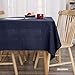 Produktbild Deconovo Wasserabweisend Leinenoptik Tischwäsche Lotuseffekt Tischdecke Tischtücher 130x130 cm Dunkelblau