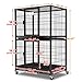 Homey Pet 31 Inch Stackable Heavy Duty Dog Crate Cage Kennel with Four Lockable Wheels, Removable Tray, Escape Proof Wire Drop Dog Crates for Small Dogs (Two Tiers)