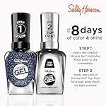 Sally Hansen Miracle Gel Salon Quality Nail Polish | Gel-Like Formula, Two-Step System, No UV Light Needed, Long Lasting | Opaque, Glittery | 581 Girls Flip | White Nail Polish - Image 5