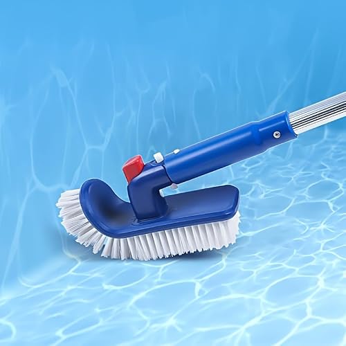 Brosse d'angle bleue pour piscine, poteaux, construction en plastique, portable