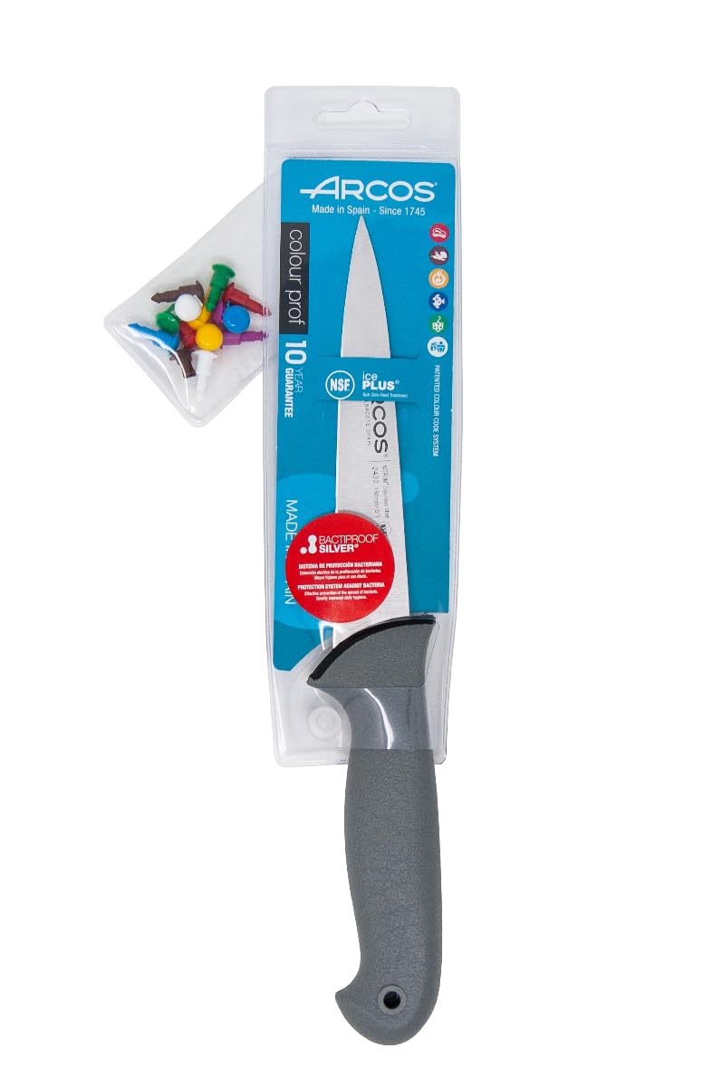 Arcos Cuchillo Carnicero Profesional 150 mm Acero Inoxidable Nitrum Mango Ergonómico Antideslizante Serie Colour Prof